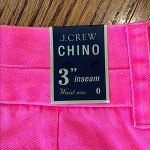 J. Crew Shorts - Brand New, J.Crew Chino Shorts, Hot Pink, Size 0 J. Crew Shorts - Brand New, J.Crew Chino Shorts, Hot Pink, Size 0